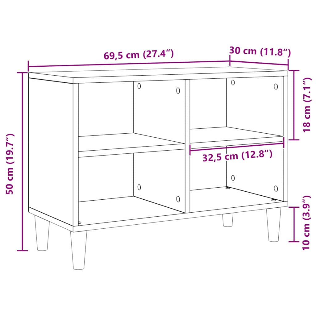 Gabinete de TV artisian oak 69,5 x 30 x 50 cm