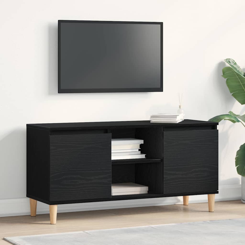 Gabinete de TV Roble Negro 102 x 35 x 50 cm