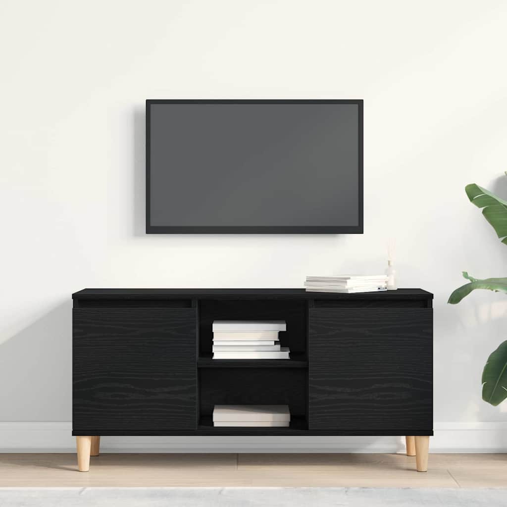 Gabinete de TV Roble Negro 102 x 35 x 50 cm