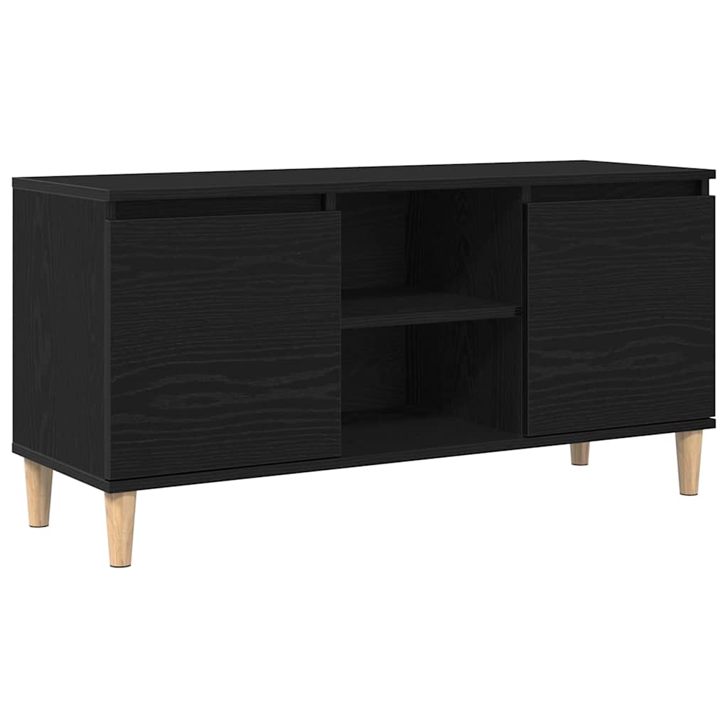 Gabinete de TV Roble Negro 102 x 35 x 50 cm