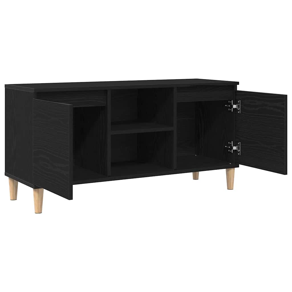 Gabinete de TV Roble Negro 102 x 35 x 50 cm
