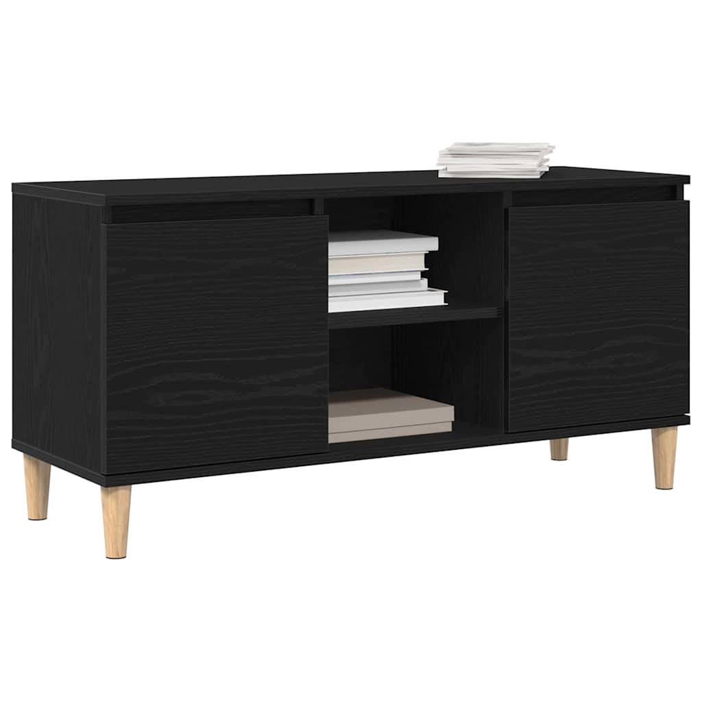Gabinete de TV Roble Negro 102 x 35 x 50 cm