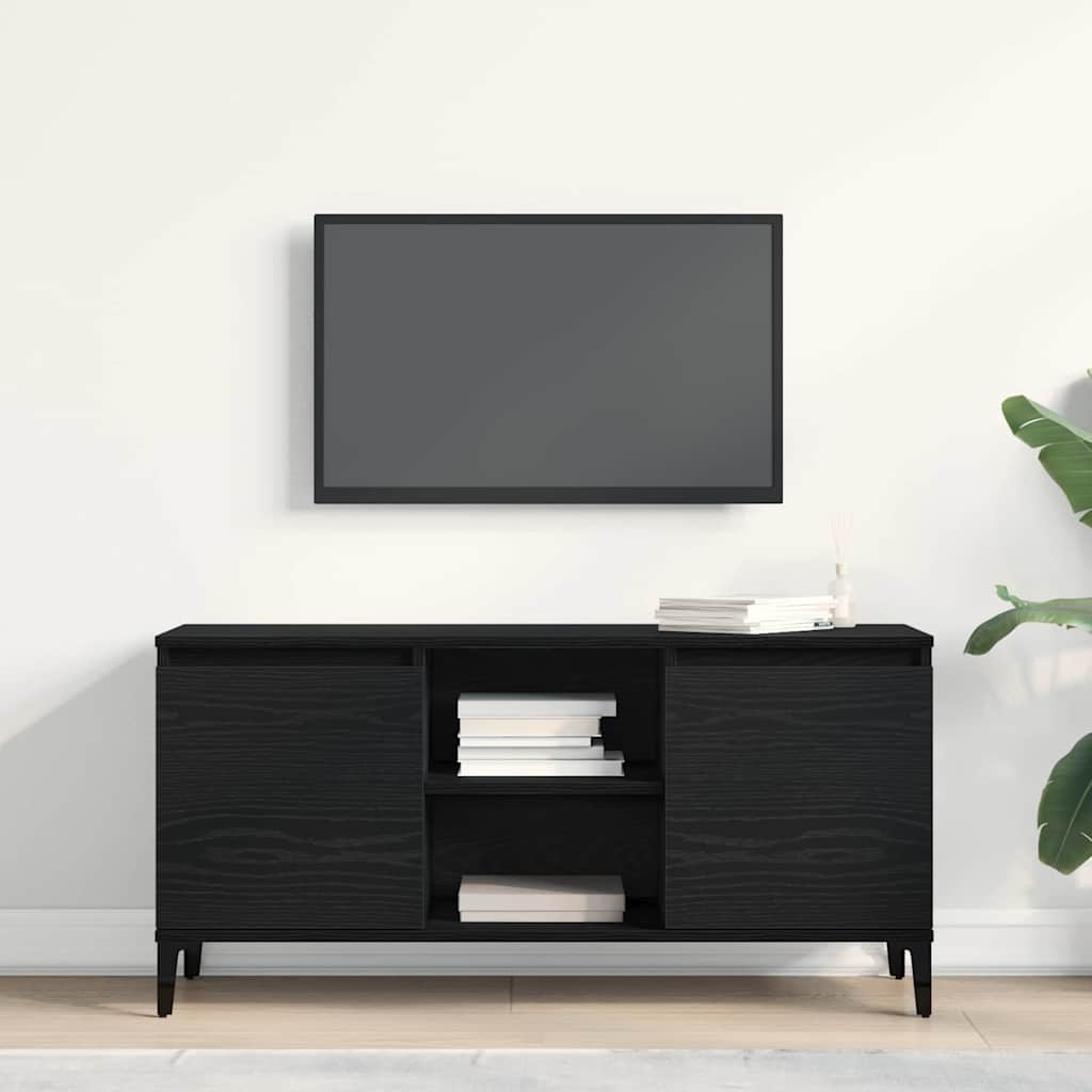 Gabinete de TV Roble Negro 102 x 35 x 50 cm
