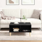 Mesa de Café Roble Negro 60 x 60 x 30 cm Madera de ingeniería