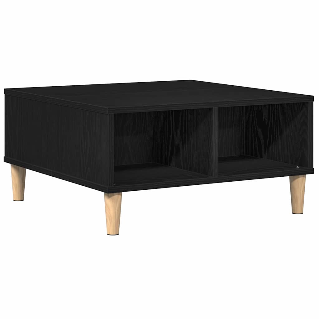 Mesa de Café Roble Negro 60 x 60 x 30 cm Madera de ingeniería