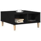 Mesa de Café Roble Negro 60 x 60 x 30 cm Madera de ingeniería