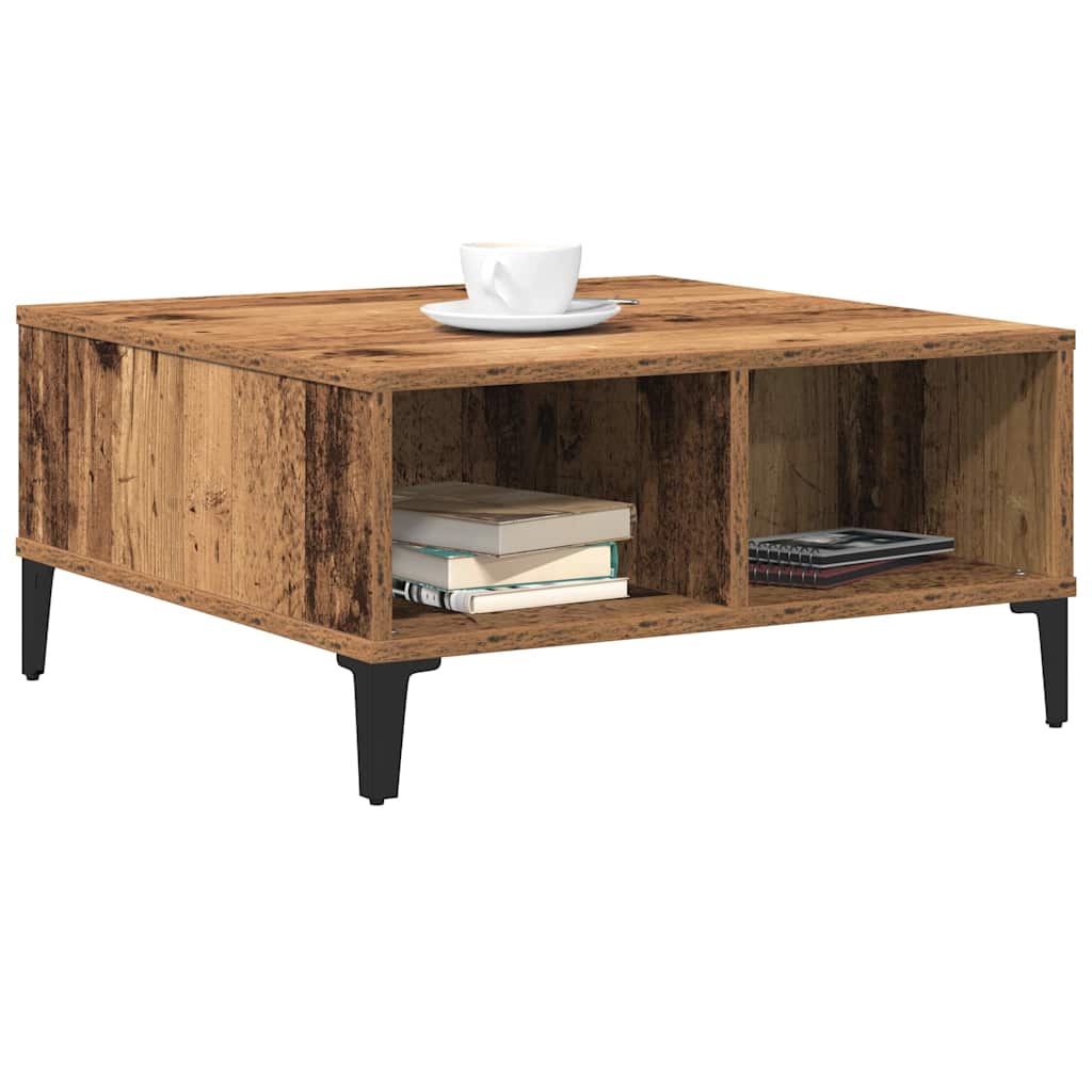 Mesa de Café Madera envejecida 60 x 60 x 30 cm