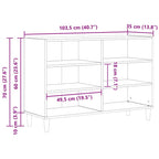 Vitrina Roble Negro 103,5 x 35 x 70 cm Madera contrachapada