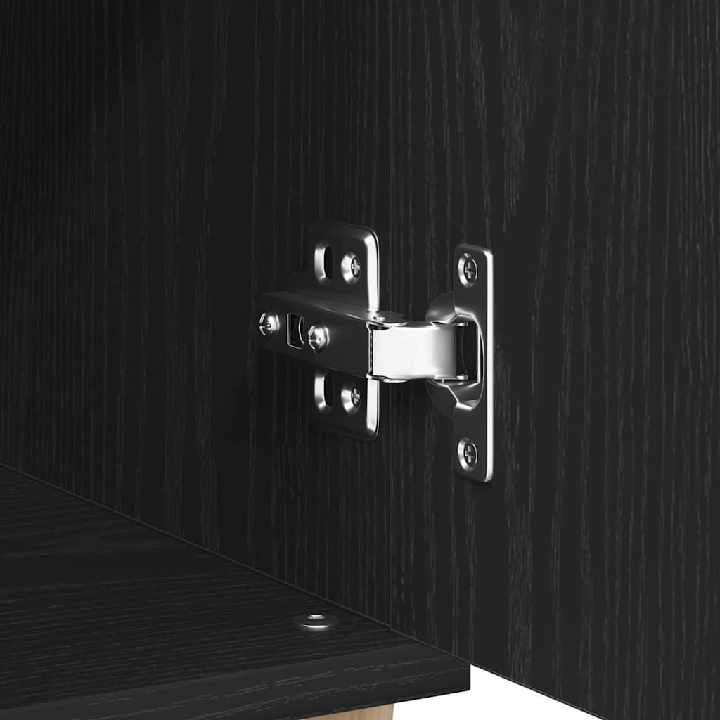 Vitrina Roble Negro 60 x 35 x 70 cm Madera contrachapada
