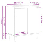 Vitrina Roble Negro 60 x 35 x 70 cm Madera contrachapada