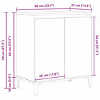 Vitrina Roble Negro 60 x 35 x 70 cm Madera contrachapada
