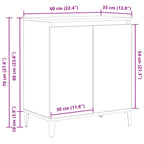 Vitrina Roble Negro 60 x 35 x 70 cm Madera contrachapada
