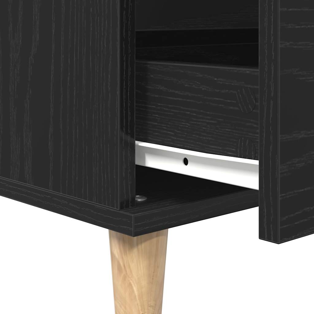 Vitrina Roble Negro 60 x 35 x 70 cm Madera contrachapada