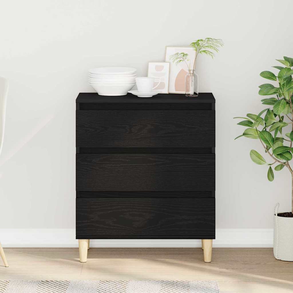Vitrina Roble Negro 60 x 35 x 70 cm Madera contrachapada