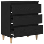 Vitrina Roble Negro 60 x 35 x 70 cm Madera contrachapada