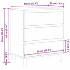 Vitrina Roble Negro 60 x 35 x 70 cm Madera contrachapada