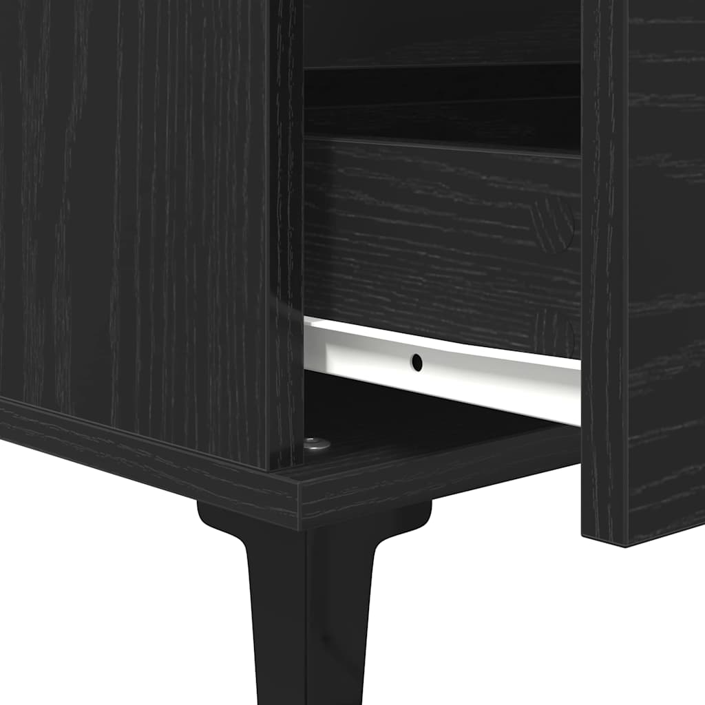Vitrina Roble Negro 60 x 35 x 70 cm Madera contrachapada