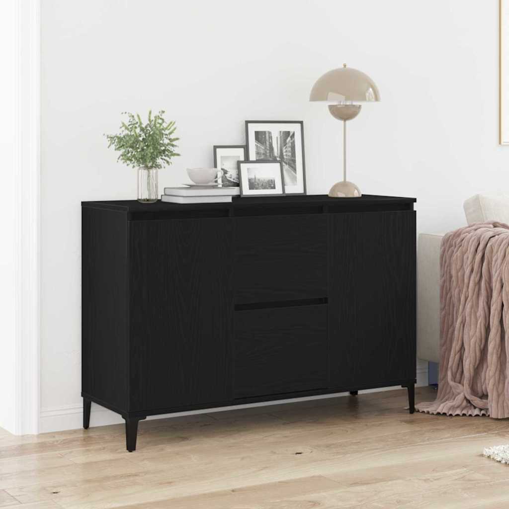 Vitrina Roble Negro 104 x 35 x 70 cm Madera contrachapada