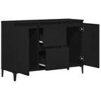 Vitrina Roble Negro 104 x 35 x 70 cm Madera contrachapada