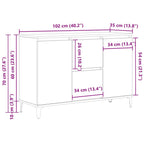 Vitrina Roble Negro 104 x 35 x 70 cm Madera contrachapada
