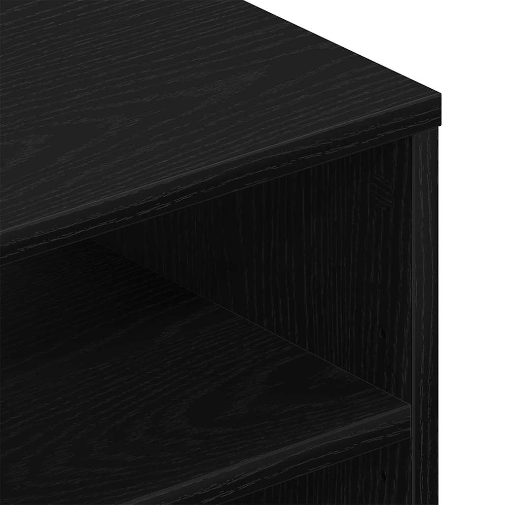 Estante de pared con estante Roble Negro 102 x 30 x 29 cm