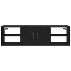 Estante de pared con estante Roble Negro 102 x 30 x 29 cm