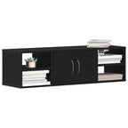 Estante de pared con estante Roble Negro 102 x 30 x 29 cm
