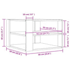 Mesa de Café Roble Negro 58 x 58 x 40 cm Madera de ingeniería