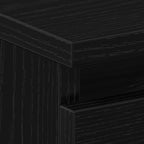 Armario de Noche con cajón 2 pcs Roble Negro 50 x 40 x 43,5 cm