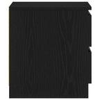 Armario de Noche con cajón 2 pcs Roble Negro 50 x 40 x 43,5 cm