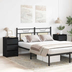Armario de Noche con cajón 2 pcs Roble Negro 40 x 35 x 62,5 cm