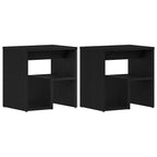 Armario de Noche 2 pcs Roble Negro 40 x 30 x 40 cm