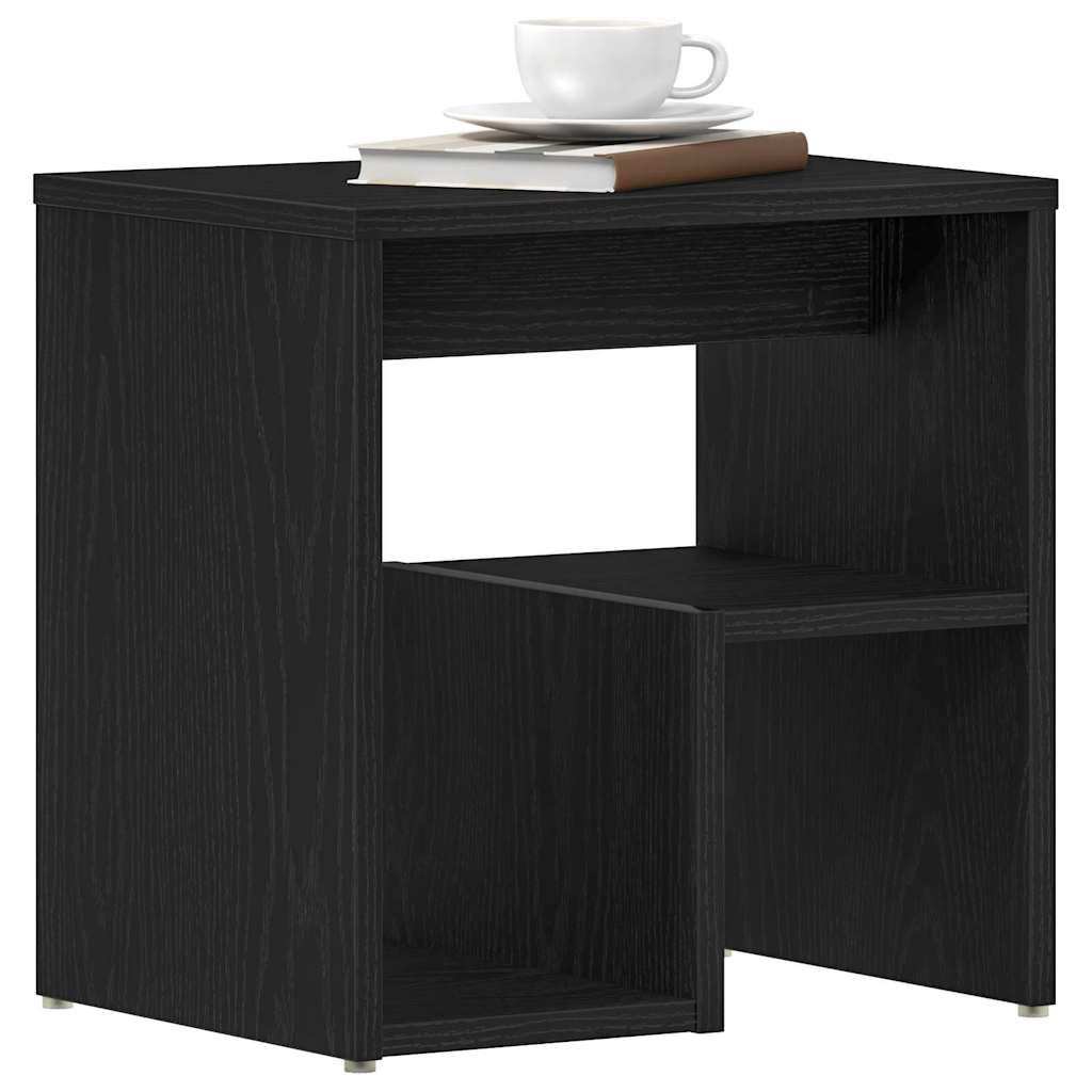 Armario de Noche 2 pcs Roble Negro 40 x 30 x 40 cm