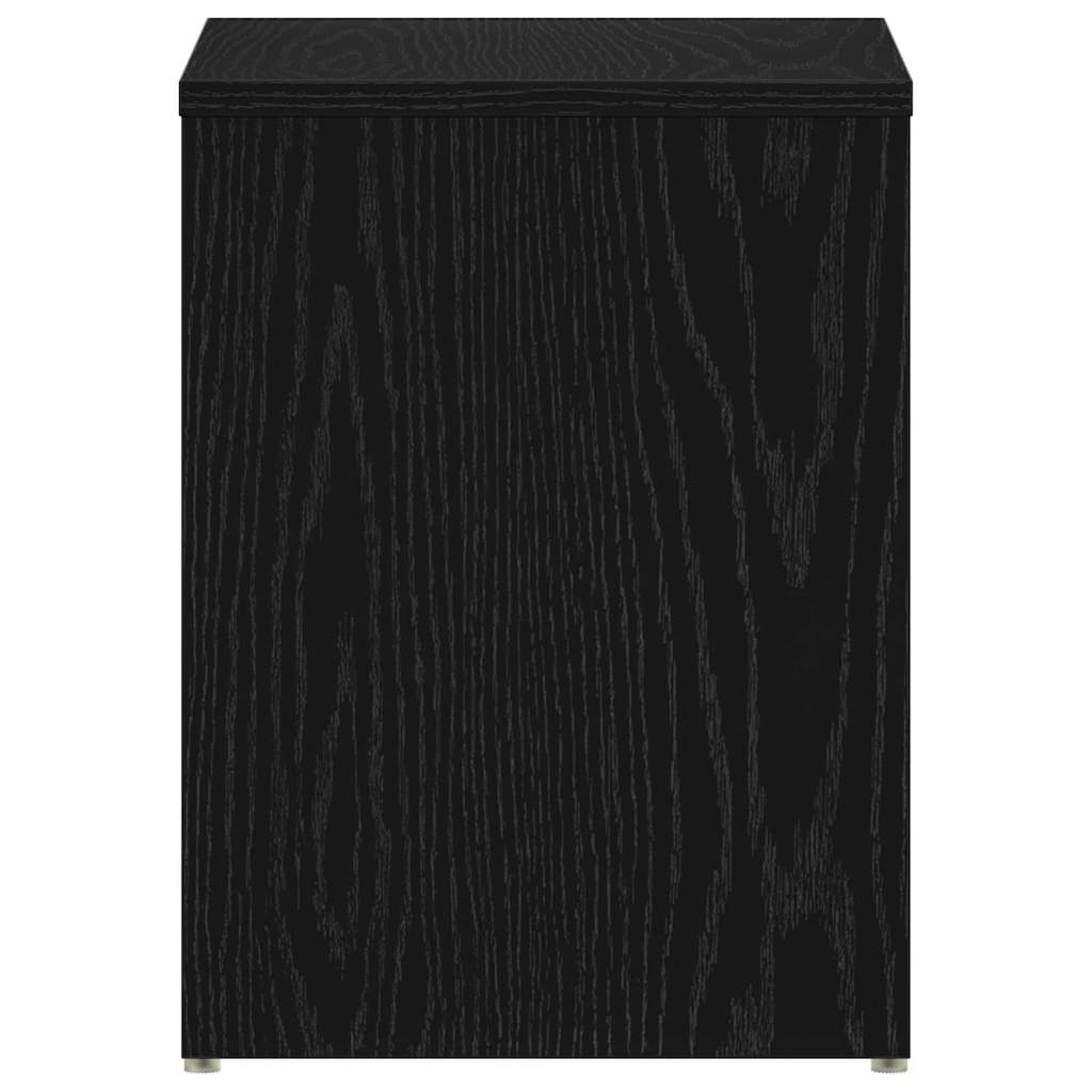 Armario de Noche 2 pcs Roble Negro 40 x 30 x 40 cm