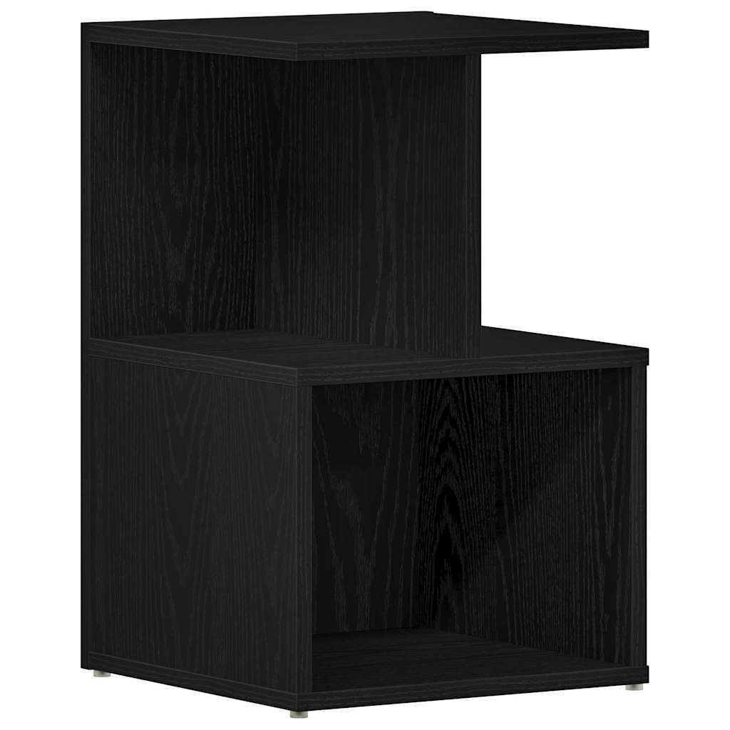 Armario de Noche 2 pcs Roble Negro 35 x 35 x 55 cm