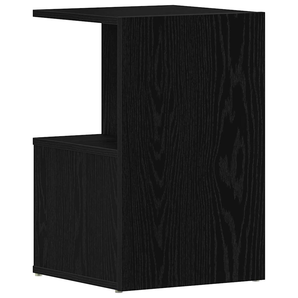 Armario de Noche 2 pcs Roble Negro 35 x 35 x 55 cm
