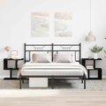 Armario de Noche 2 pcs Roble Negro 50 x 30 x 51,5 cm