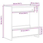 Mesa lateral Roble Negro 50 x 26 x 50 cm Madera de ingeniería