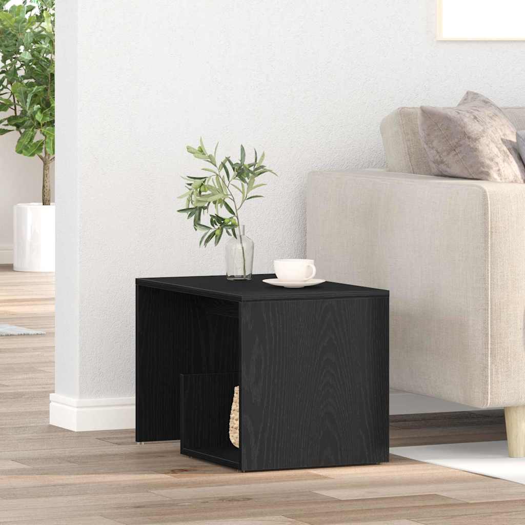 Mesa lateral Roble Negro 59 x 36 x 38 cm Madera de ingeniería