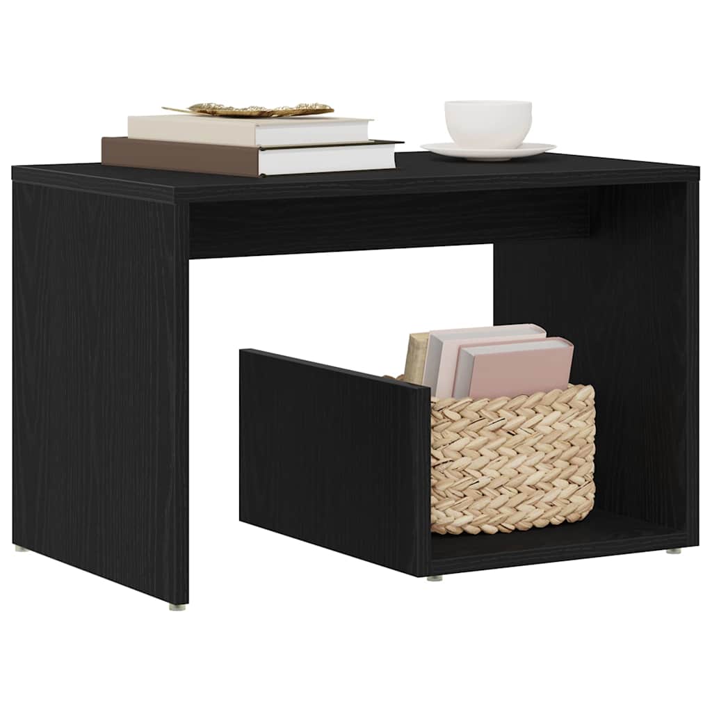 Mesa lateral Roble Negro 59 x 36 x 38 cm Madera de ingeniería