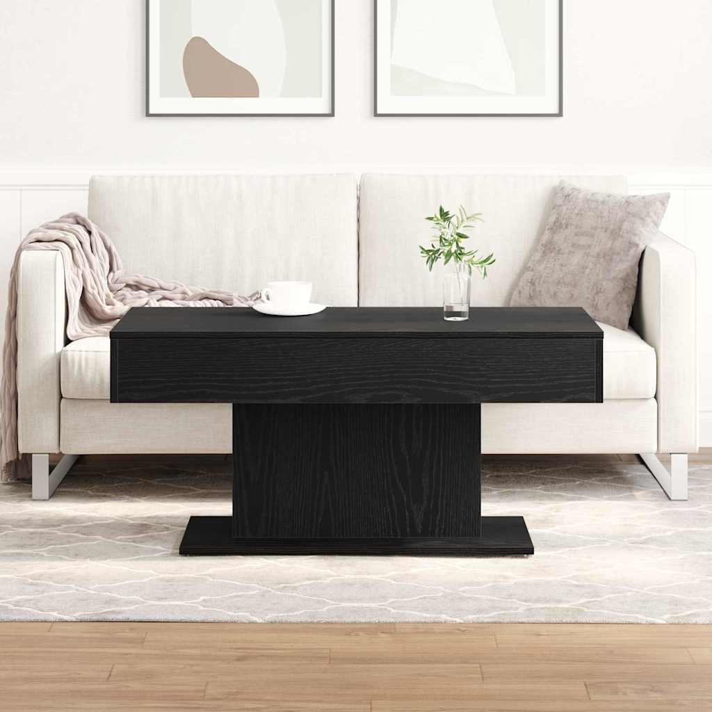 Mesa de Café Roble Negro 96 x 50 x 45 cm Madera de ingeniería