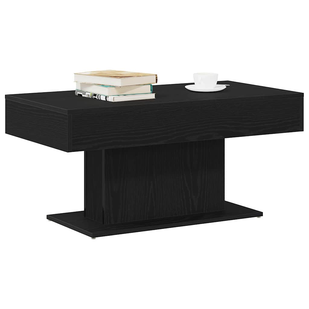 Mesa de Café Roble Negro 96 x 50 x 45 cm Madera de ingeniería