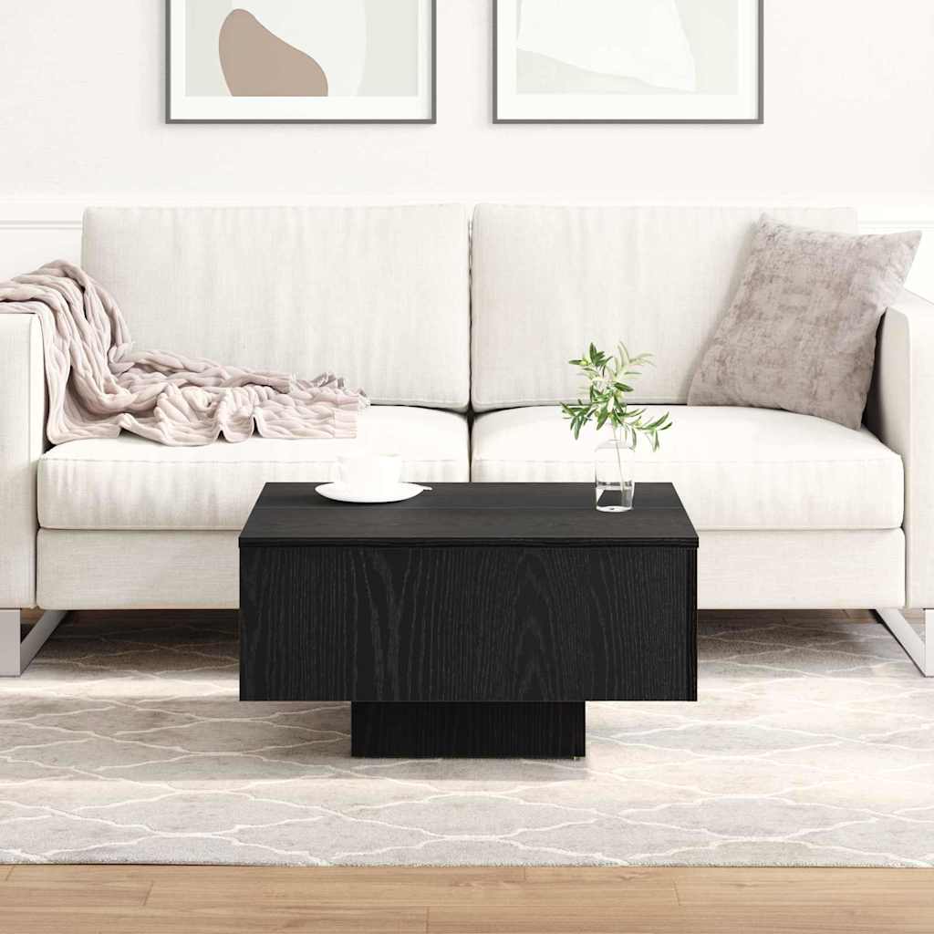 Mesa de Café Roble Negro 60 x 60 x 31,5 cm Madera de ingeniería