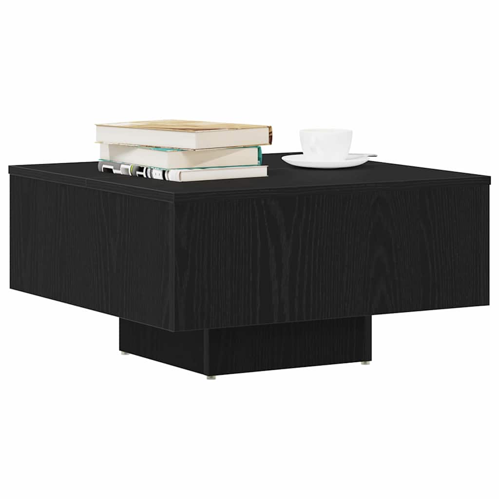 Mesa de Café Roble Negro 60 x 60 x 31,5 cm Madera de ingeniería
