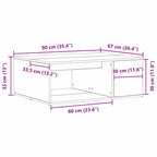 Mesa de Café Roble Negro 90 x 67 x 33 cm Madera de ingeniería