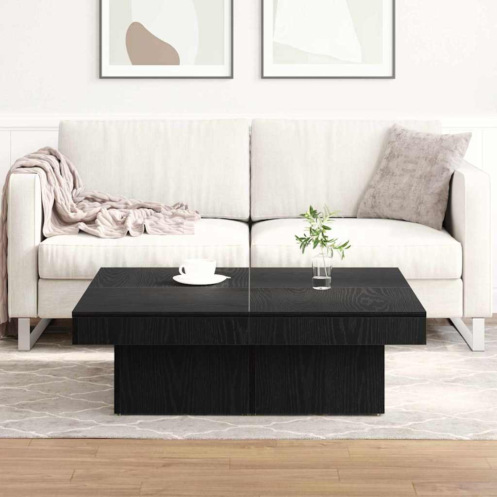 Mesa de Café Roble Negro 90 x 90 x 28 cm Madera de ingeniería