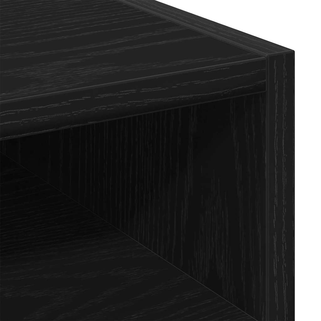 Gabinete lateral con ruedas Roble Negro 33 x 38 x 60 cm