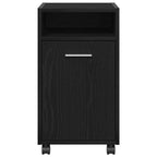 Gabinete lateral con ruedas Roble Negro 33 x 38 x 60 cm