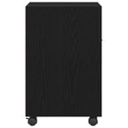 Gabinete lateral con ruedas Roble Negro 33 x 38 x 60 cm