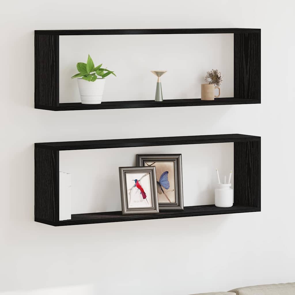 Estanterías de pared 2 pcs Gris Sonoma 26 x 15 x 26 cm